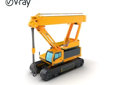Industrial Stacker Crane Apparatus model pack Low-poly 3D model