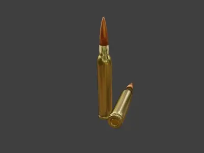 Shotgun and m4 Bullets Free low-poly 3D model
