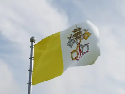 Animated Vatican Flags 3D model