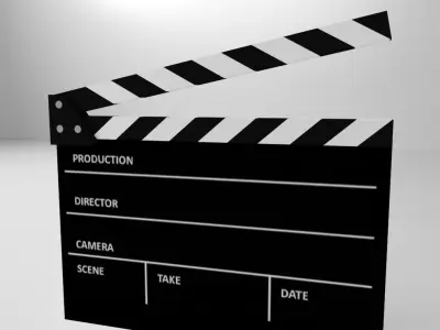 Clapperboard clapper box 3D model