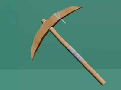 Low Poly Wooden Tools Pack Low-poly 3D model