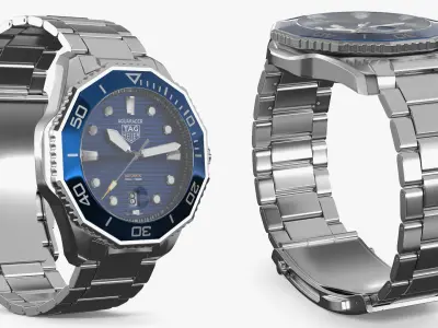  Tag Heuer Aquaracer Dive Watch Blue 