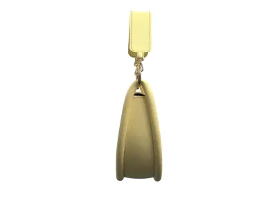 Yellow Leather Flap Bag 3D model