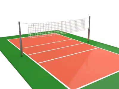 Volleyball Court 03 3D model