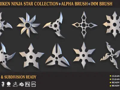 Shuriken Ninja Star CollectionVol 01 3D print model