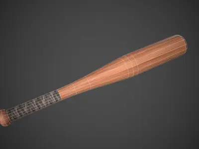 Cartoony Baseball Bat  Low-poly 3D model