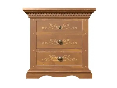 Luna bedside table Low-poly 3D model