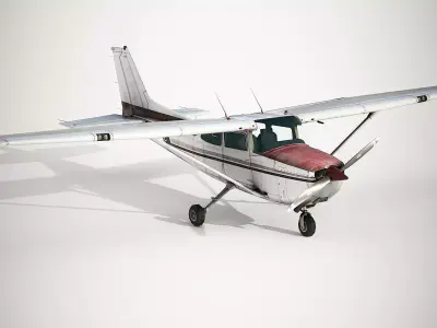 Cessna 172 Skyhawk  Low-poly 3D model