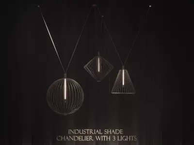 Light Lamp 3 Industrial 3D model