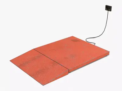 Industrial Weighing Platform Low-poly 3D model