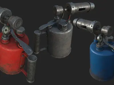 Old Work Tools Collection PBR Low-poly 3D model