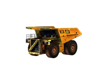 Catterpillar truck Free low-poly 3D model