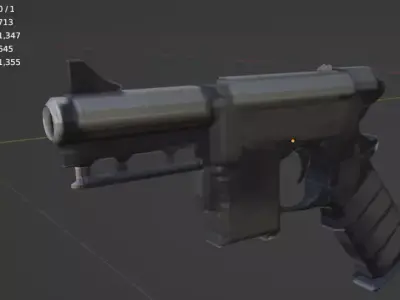 Sci fi guns Free low-poly 3D model