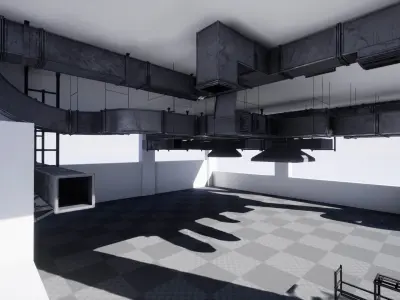 Modular Ventilation Pack Low-poly 3D model