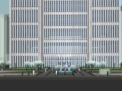 Sketchup Commercial Office Complex 212 3D model