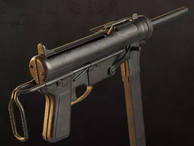 M3 Grease Gun Low-poly 3D model purchase