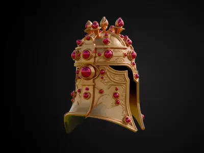 Stylized Persian Helmet -  Royal Crescent 3D print model
