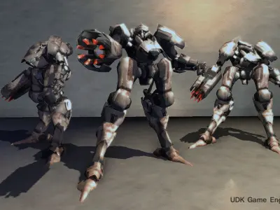 Robot Warrior Low-poly 3D model