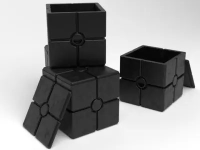 Star Wars black container crate 1-6 scale 3D print model