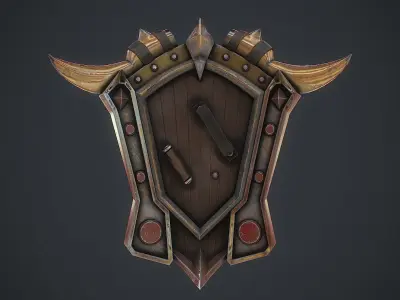 Fantasy Shield 5 Model Low-poly 3D model