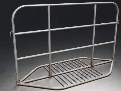 Metal Livestock Gate Barrier Low-poly 3D model