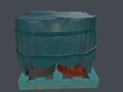 Military Material Low-poly 3D model 3