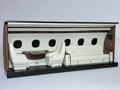 Embraer Legacy 500 passenger cabin 3D print model