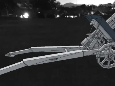 Howitzer Obice da 75  3D model