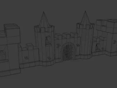 Lowpoly Castle Model Low-poly 3D model
