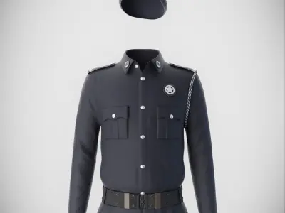 Police Unifrom Low-poly 3D model