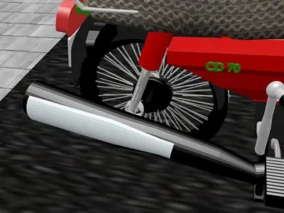Crown Motorcycle HD Low-poly 3D model
