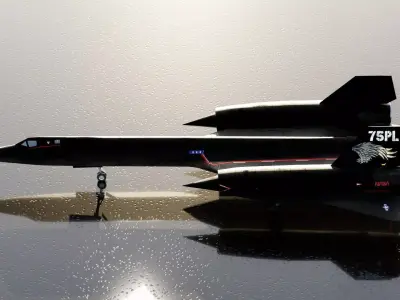 Lockheed SR-71 Blackbird Low-poly 3D model buy