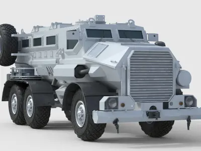 Casspir Mk II Mine Resistant Ambush Protected Vehicle Low-poly 3D model