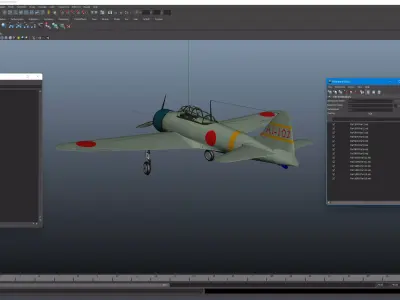 MITUBISHI A6M232 Low-poly 3D model