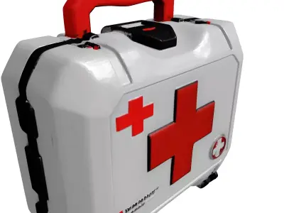 Futuristic Med Kit Dented 3D Model 3D model