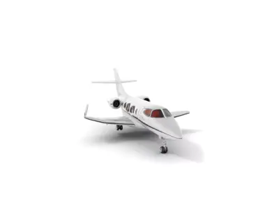 Modern Business Jet Model Pack with Elegant Design Low-poly 3D model
