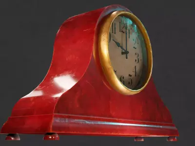 Old clock Antique Low-poly 3D model
