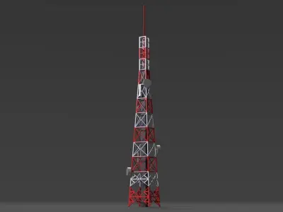 Radio Tower - PBR Low-poly 3D model