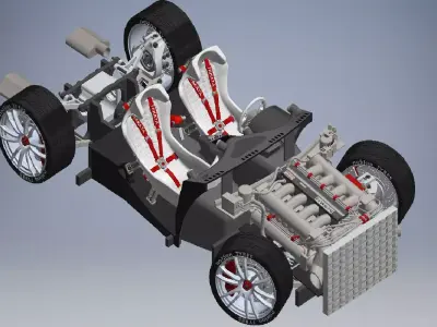 Boasts race car GTR 2020 3D model