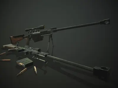 PGM Hecate II Low-poly 3D model