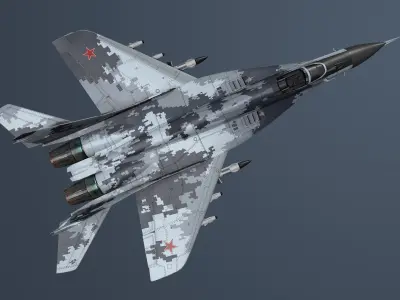 Mig29 Low-poly 3D model