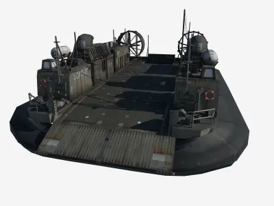 LCAC-27 Hovercraft Free low-poly 3D model