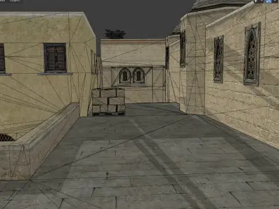 CSS DEDUST Full Map Low-poly 3D model