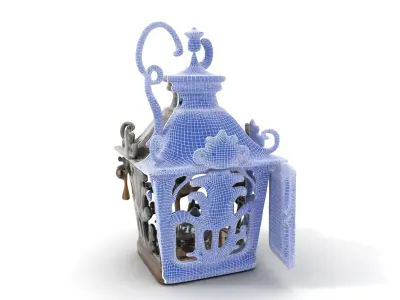 Decorative Vintage Lantern Model Pack Low-poly 3D model