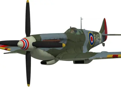 Supermarine spitfire Mk-IX 3D model purchase