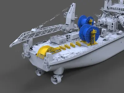 Cable drum and guide system for cable layers 3D print model