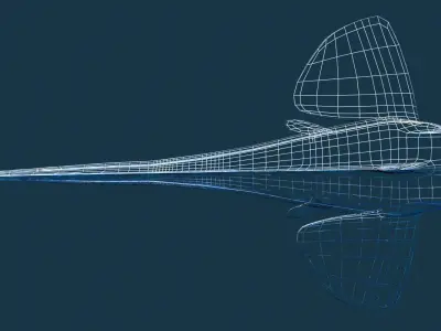 Ghost Shark 3D model Low-poly 3D model