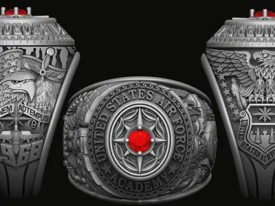 US army ring 1968 3D print model