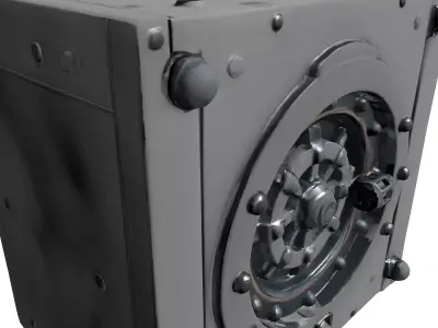Industrial Vault Safe Box Low-poly 3D model purchase