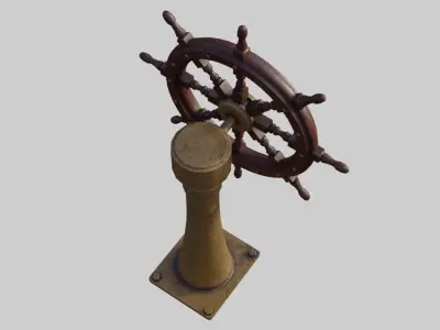 Vessel Wheel 1 Low-poly 3D model